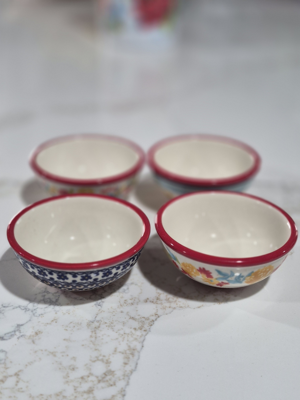 The Pioneer Woman HTF Set of 4 Mini Ceramic Bowls Floral OS